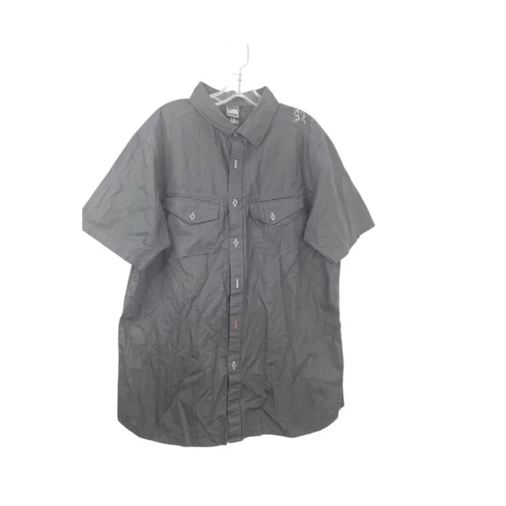 The North Face Men's Black Classic Short Sleeve Button-Front Shirt Size XL